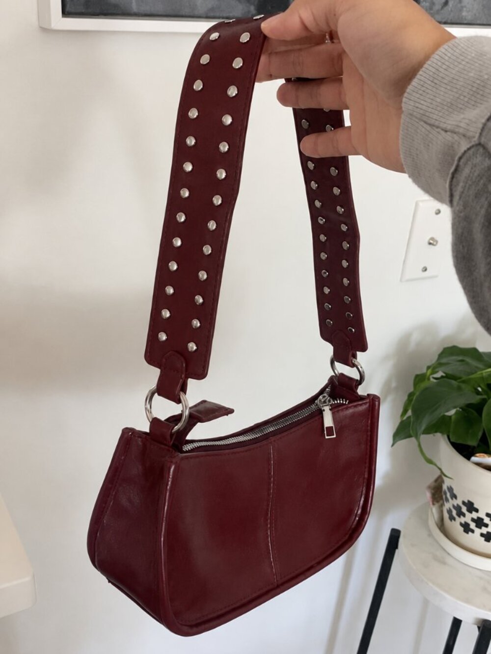 Shoulder Bags for Women Y2k Purse and Handbags Retro Studded Crossbody Bag